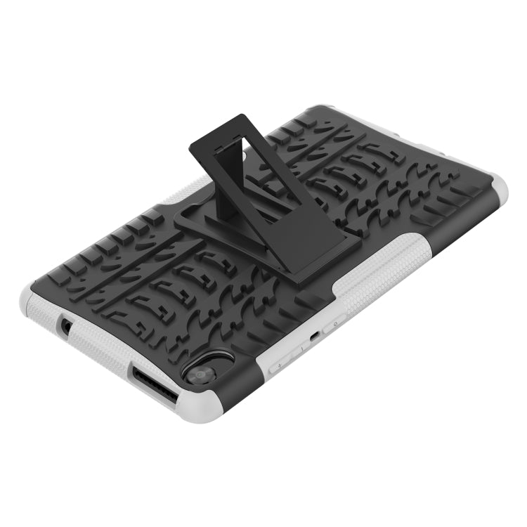 For Lenovo Tab M8 3rd Gen 8506 / M8 HD 8505 Tire Texture Shockproof TPU+PC Tablet Case with Holder