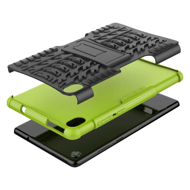 For Lenovo Tab M8 3rd Gen 8506 / M8 HD 8505 Tire Texture Shockproof TPU+PC Tablet Case with Holder