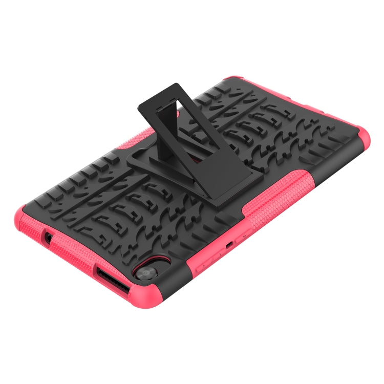 For Lenovo Tab M8 3rd Gen 8506 / M8 HD 8505 Tire Texture Shockproof TPU+PC Tablet Case with Holder