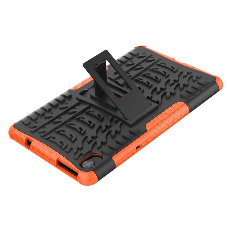 For Lenovo Tab M8 3rd Gen 8506 / M8 HD 8505 Tire Texture Shockproof TPU+PC Tablet Case with Holder