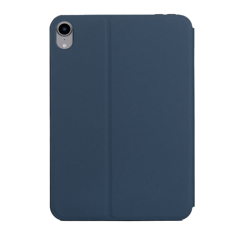 For iPad mini 6 Dual-Folding Horizontal Flip Tablet Case with Holder & Sleep / Wake-up Function