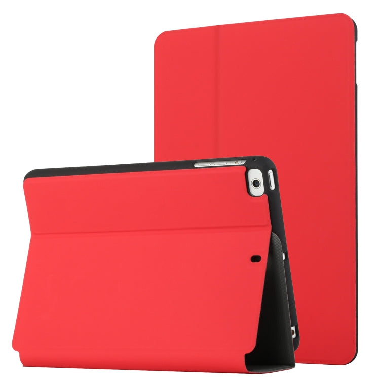 For iPad mini (2019) / 4 / 3 / 2 / 1 Dual-Folding Horizontal Flip Tablet Leather Case with Holder & Sleep / Wake-up Function