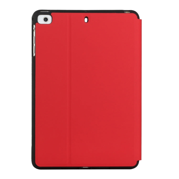 For iPad mini (2019) / 4 / 3 / 2 / 1 Dual-Folding Horizontal Flip Tablet Leather Case with Holder & Sleep / Wake-up Function