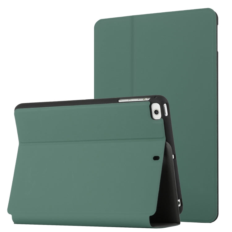 For iPad mini (2019) / 4 / 3 / 2 / 1 Dual-Folding Horizontal Flip Tablet Leather Case with Holder & Sleep / Wake-up Function