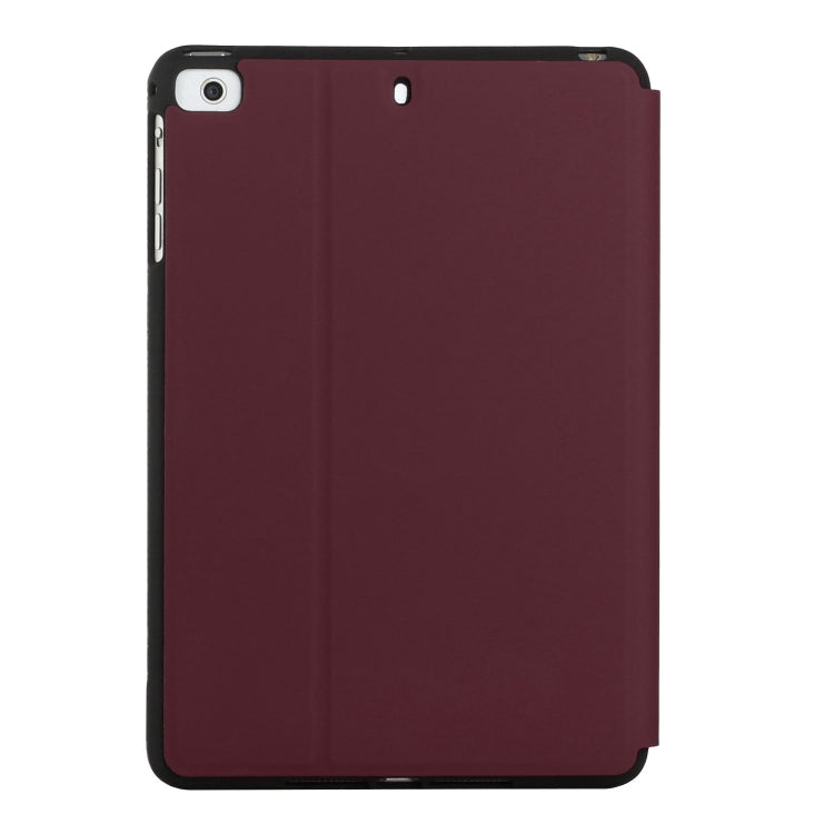 For iPad mini (2019) / 4 / 3 / 2 / 1 Dual-Folding Horizontal Flip Tablet Leather Case with Holder & Sleep / Wake-up Function