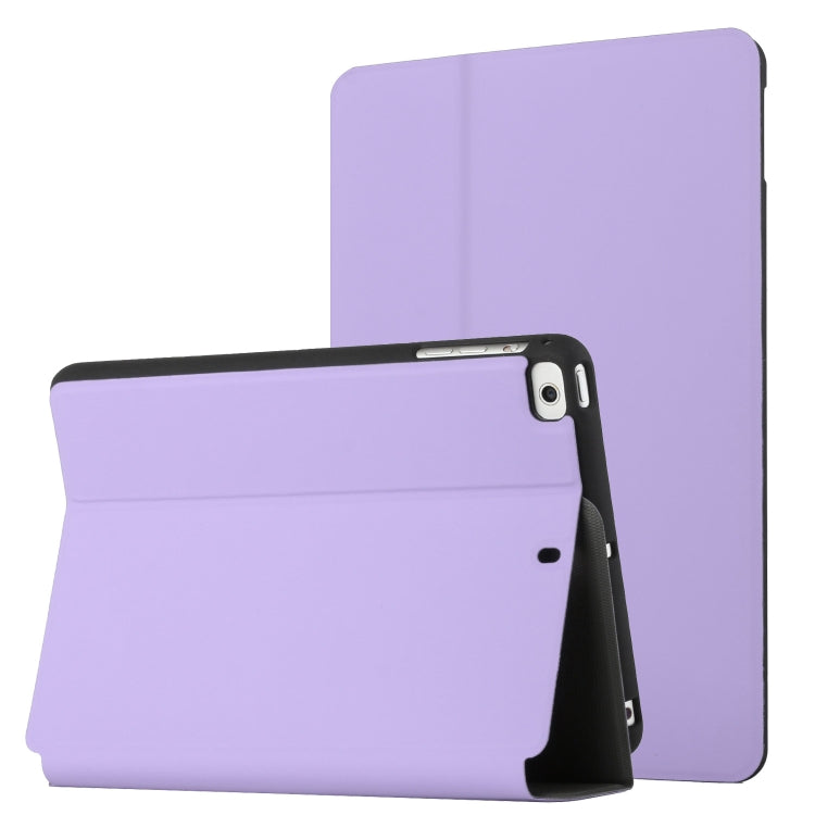 For iPad mini (2019) / 4 / 3 / 2 / 1 Dual-Folding Horizontal Flip Tablet Leather Case with Holder & Sleep / Wake-up Function