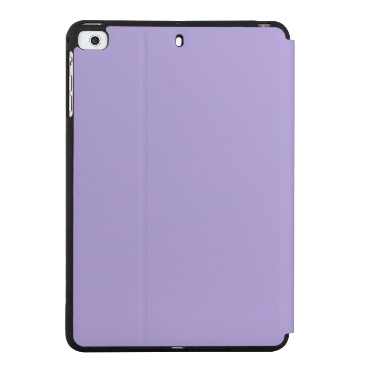 For iPad mini (2019) / 4 / 3 / 2 / 1 Dual-Folding Horizontal Flip Tablet Leather Case with Holder & Sleep / Wake-up Function