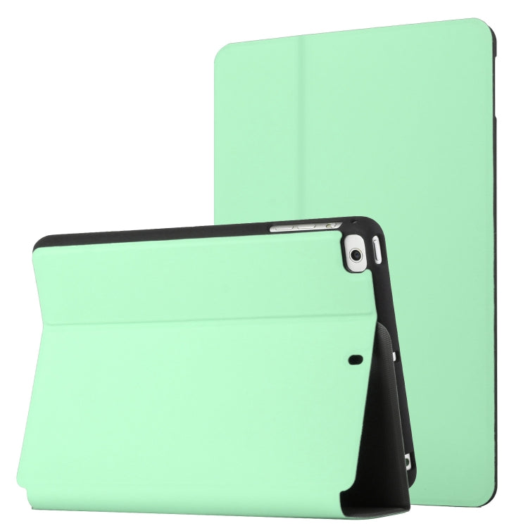 For iPad mini (2019) / 4 / 3 / 2 / 1 Dual-Folding Horizontal Flip Tablet Leather Case with Holder & Sleep / Wake-up Function