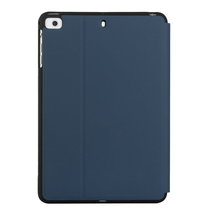 For iPad mini (2019) / 4 / 3 / 2 / 1 Dual-Folding Horizontal Flip Tablet Leather Case with Holder & Sleep / Wake-up Function