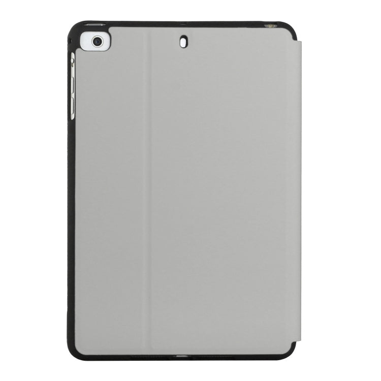 For iPad mini (2019) / 4 / 3 / 2 / 1 Dual-Folding Horizontal Flip Tablet Leather Case with Holder & Sleep / Wake-up Function