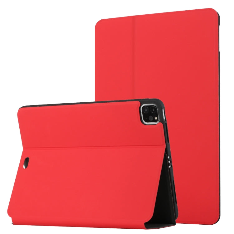 For iPad Pro 11 2020 & 2018 Dual-Folding Horizontal Flip Tablet Leather Tablet Case with Holder & Sleep / Wake-up Function