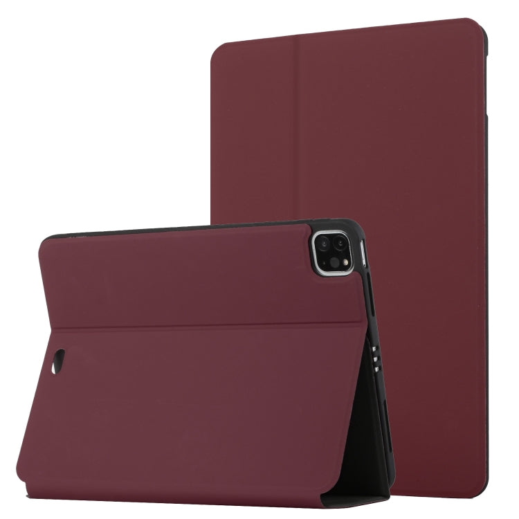 For iPad Pro 11 2020 & 2018 Dual-Folding Horizontal Flip Tablet Leather Tablet Case with Holder & Sleep / Wake-up Function