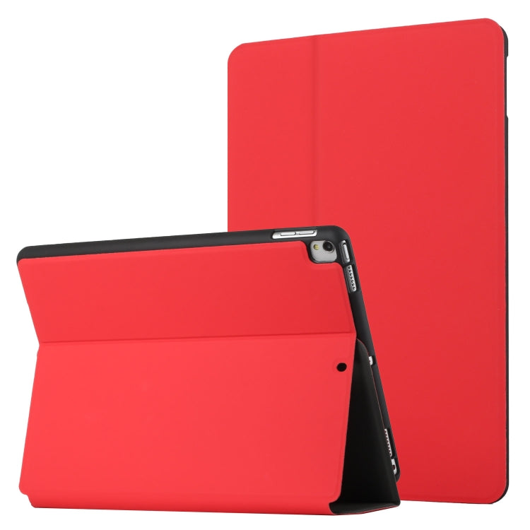 For iPad 9.7 2018 & 2017 Dual-Folding Horizontal Flip Tablet Leather Case with Holder & Sleep / Wake-up Function