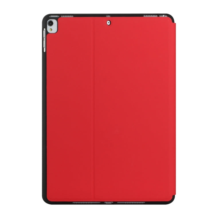 For iPad 9.7 2018 & 2017 Dual-Folding Horizontal Flip Tablet Leather Case with Holder & Sleep / Wake-up Function