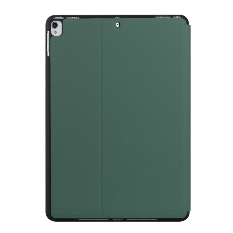 For iPad 9.7 2018 & 2017 Dual-Folding Horizontal Flip Tablet Leather Case with Holder & Sleep / Wake-up Function
