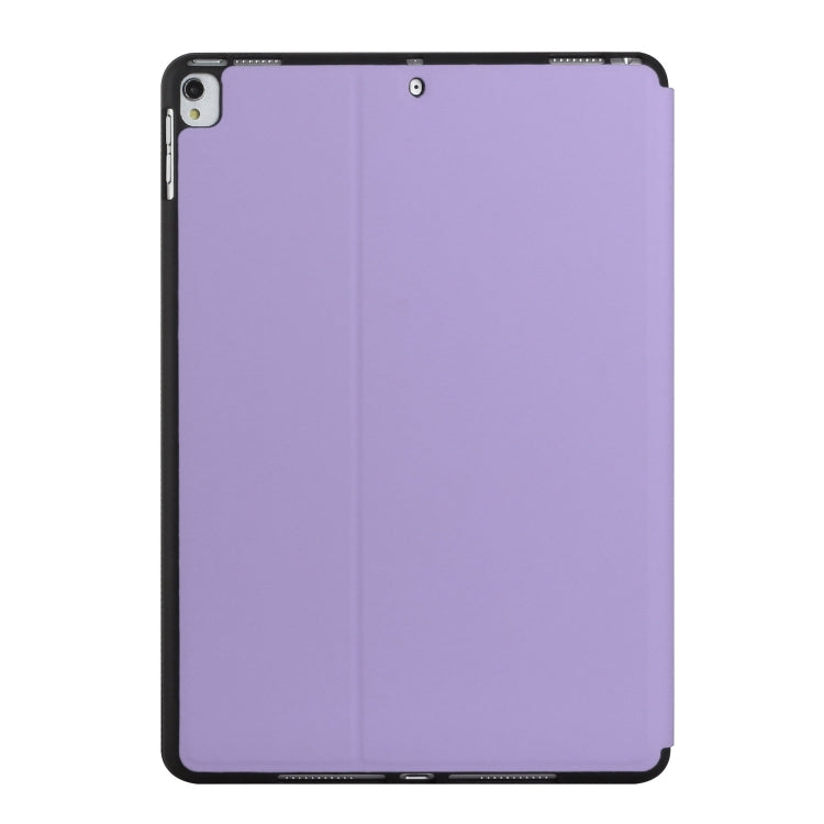 For iPad 9.7 2018 & 2017 Dual-Folding Horizontal Flip Tablet Leather Case with Holder & Sleep / Wake-up Function