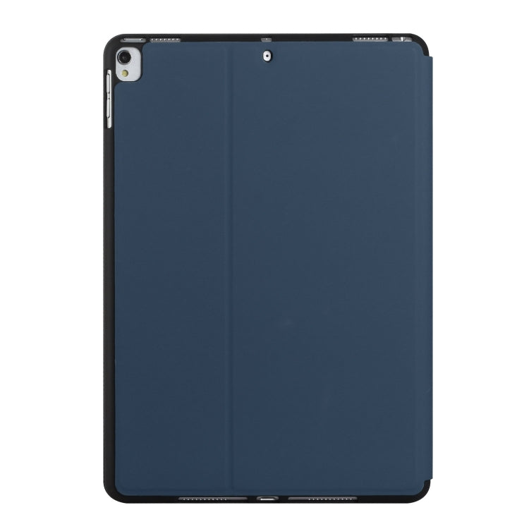 For iPad 9.7 2018 & 2017 Dual-Folding Horizontal Flip Tablet Leather Case with Holder & Sleep / Wake-up Function