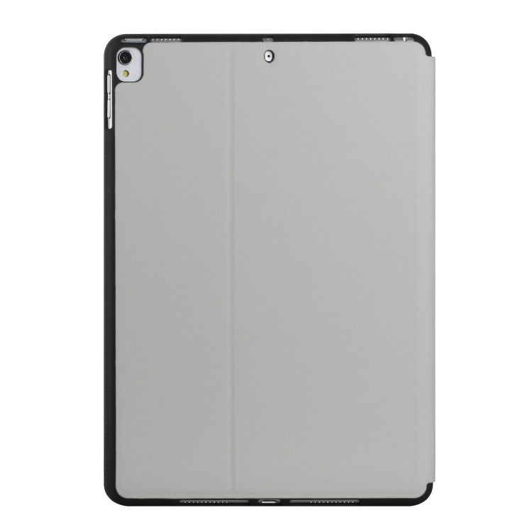 For iPad 9.7 2018 & 2017 Dual-Folding Horizontal Flip Tablet Leather Case with Holder & Sleep / Wake-up Function