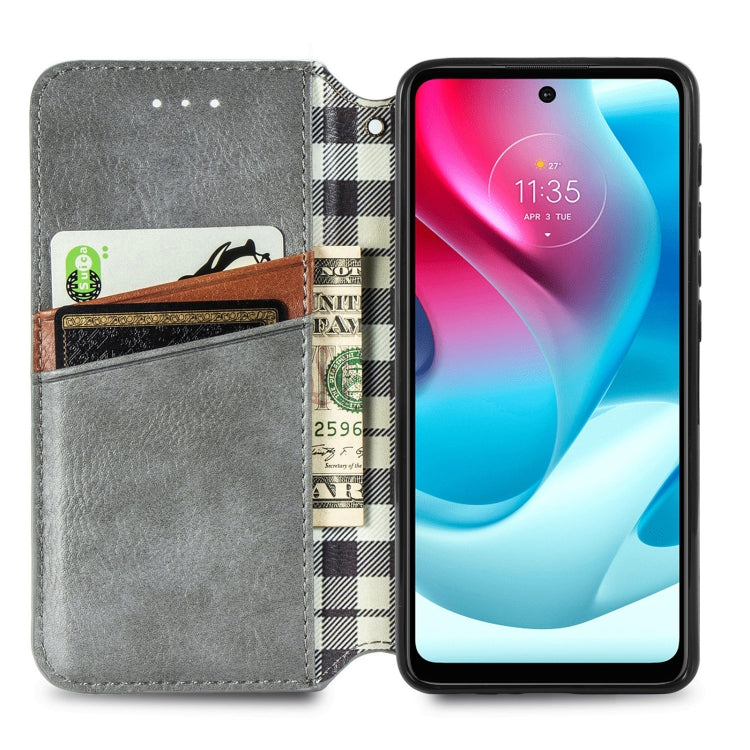 For Motorola Moto G60S Cubic Grid Pressed Horizontal Flip Magnetic Leather Phone Case with Holder & Card Slots & Wallet