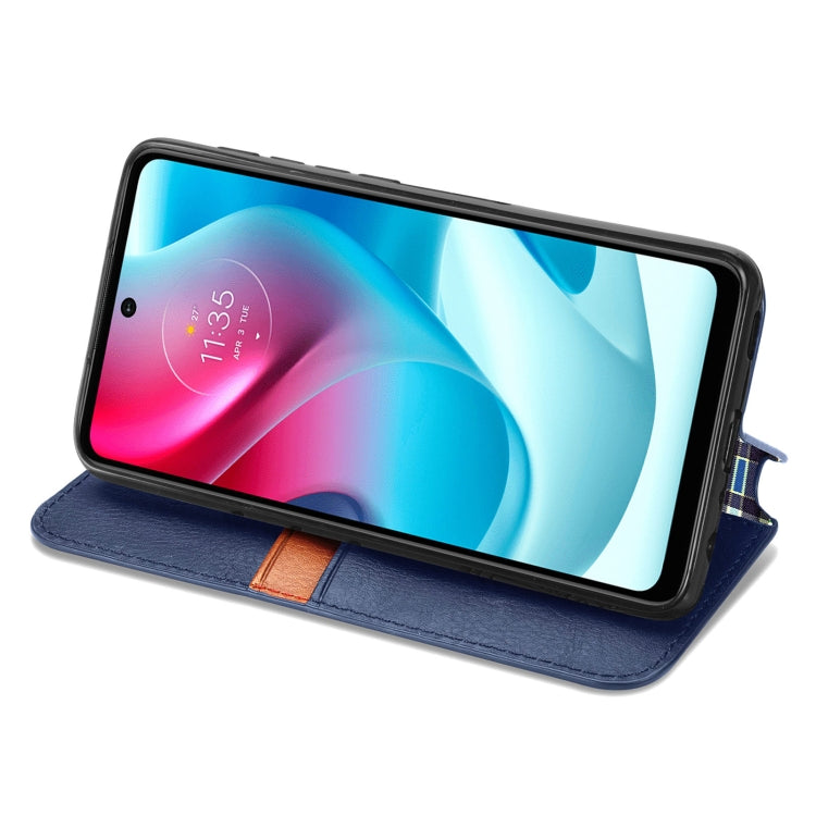 For Motorola Moto G60S Cubic Grid Pressed Horizontal Flip Magnetic Leather Phone Case with Holder & Card Slots & Wallet