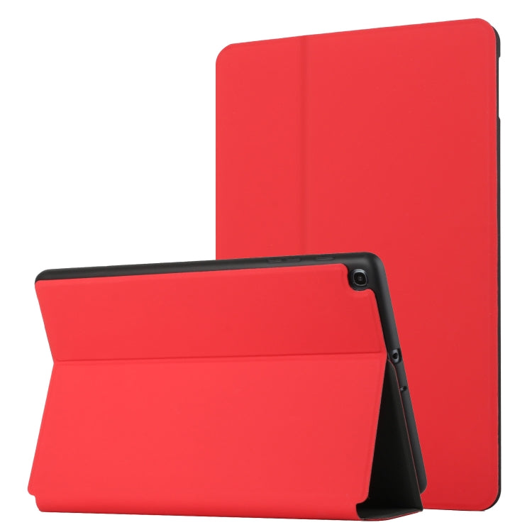 For Samsung Galaxy Tab A 8.0 2019 SM-T290/SM-T295/SM-T297 Dual-Folding Horizontal Flip Tablet Leather Case with Holder & Sleep / Wake-up Function