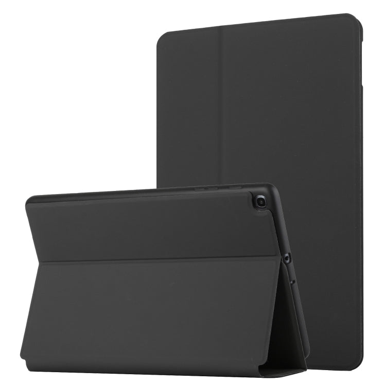 For Samsung Galaxy Tab A 8.0 2019 SM-T290/SM-T295/SM-T297 Dual-Folding Horizontal Flip Tablet Leather Case with Holder & Sleep / Wake-up Function