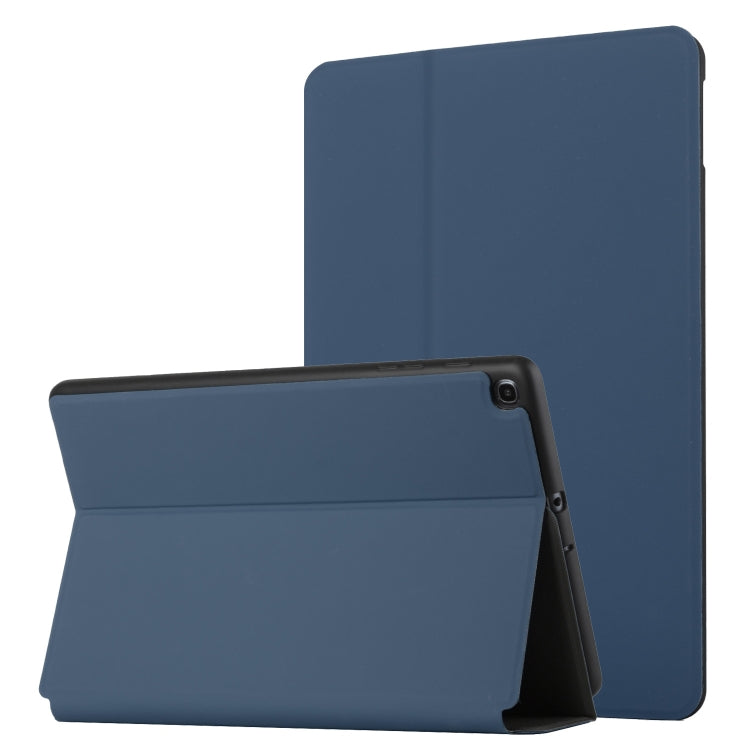 For Samsung Galaxy Tab A 8.0 2019 SM-T290/SM-T295/SM-T297 Dual-Folding Horizontal Flip Tablet Leather Case with Holder & Sleep / Wake-up Function