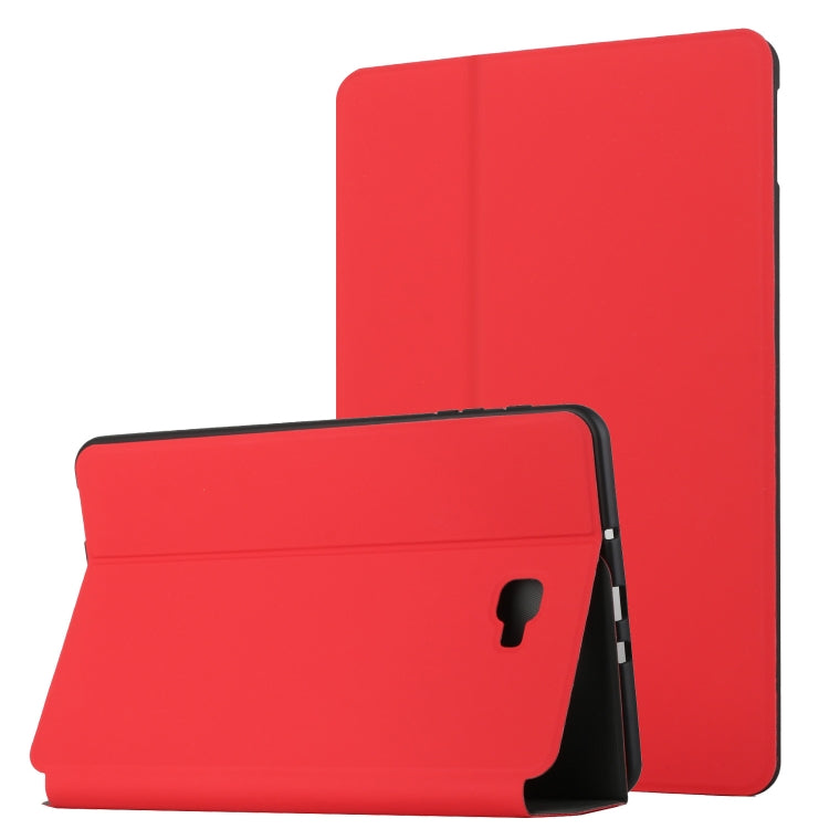 For Samsung Galaxy Tab A 10.1 T580/T585C Dual-Folding Horizontal Flip Tablet Leather Case with Holder