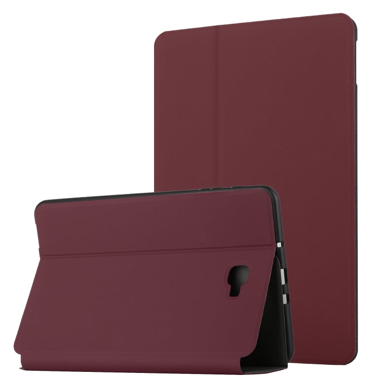 For Samsung Galaxy Tab A 10.1 T580/T585C Dual-Folding Horizontal Flip Tablet Leather Case with Holder