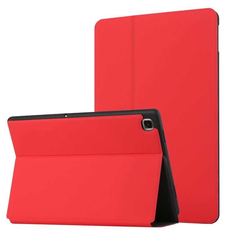 For Samsung Galaxy Tab A7 10.4 T500 Dual-Folding Horizontal Flip Tablet Leather Case with Holder & Sleep / Wake-up Function