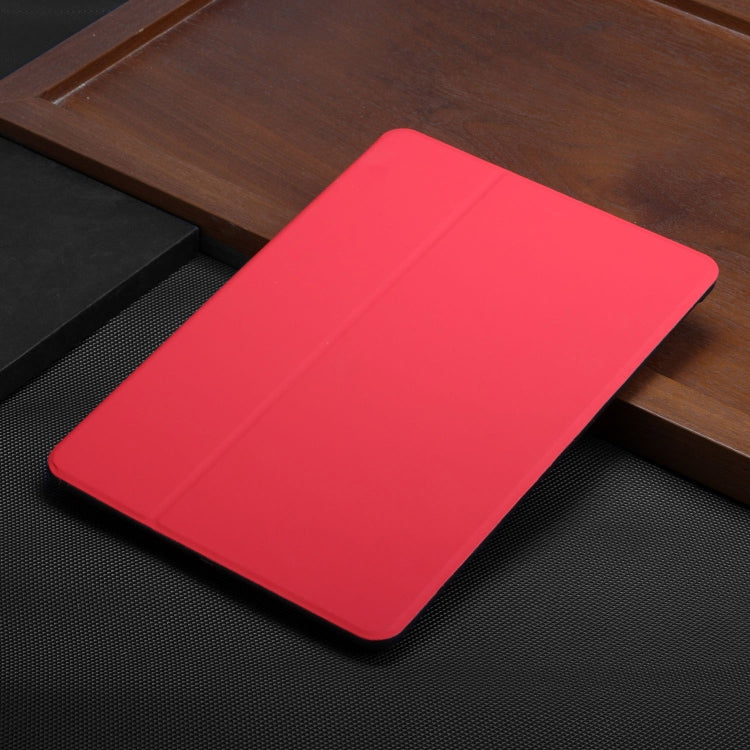For Samsung Galaxy Tab A7 10.4 T500 Dual-Folding Horizontal Flip Tablet Leather Case with Holder & Sleep / Wake-up Function
