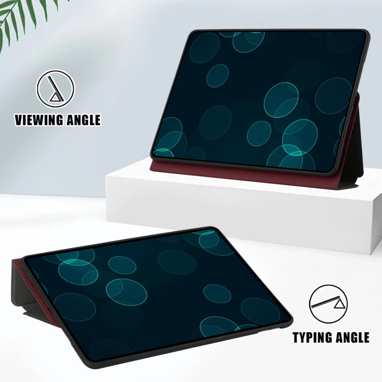 For Samsung Galaxy Tab A7 10.4 T500 Dual-Folding Horizontal Flip Tablet Leather Case with Holder & Sleep / Wake-up Function