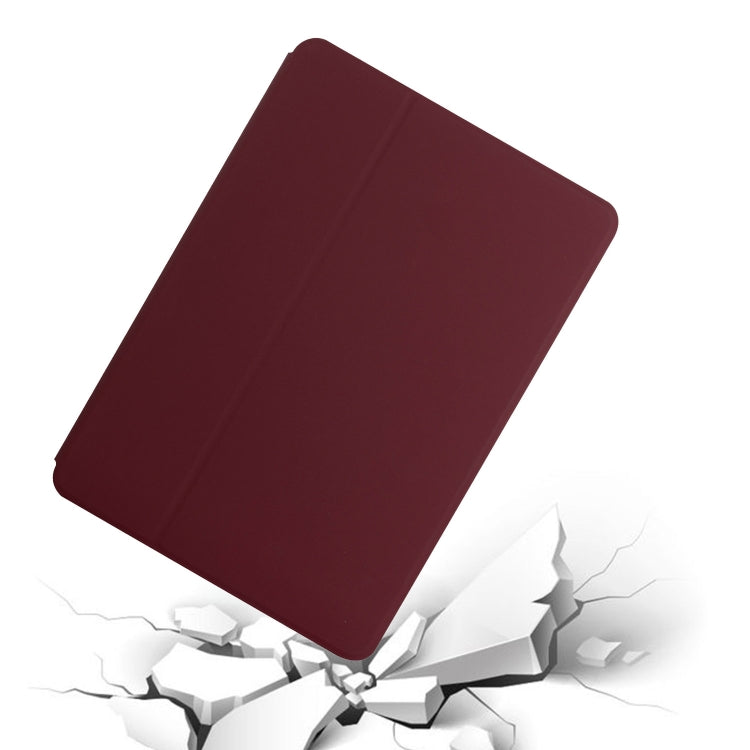 For Samsung Galaxy Tab A7 10.4 T500 Dual-Folding Horizontal Flip Tablet Leather Case with Holder & Sleep / Wake-up Function