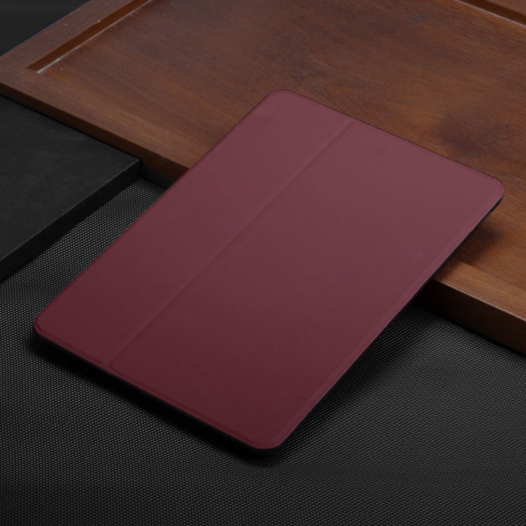 For Samsung Galaxy Tab A7 10.4 T500 Dual-Folding Horizontal Flip Tablet Leather Case with Holder & Sleep / Wake-up Function