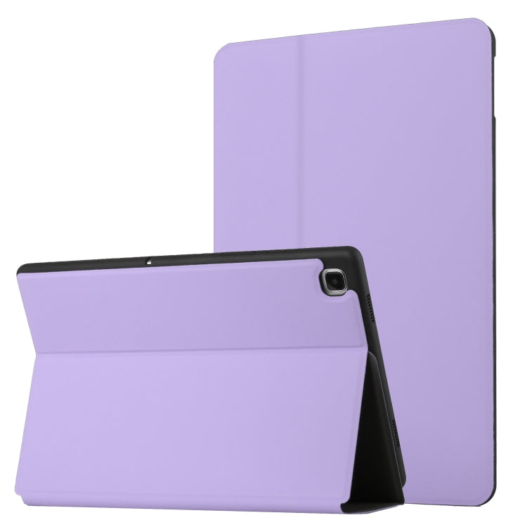 For Samsung Galaxy Tab A7 10.4 T500 Dual-Folding Horizontal Flip Tablet Leather Case with Holder & Sleep / Wake-up Function
