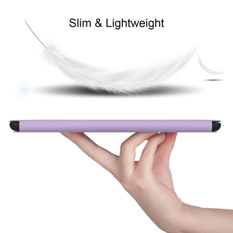 For Samsung Galaxy Tab A7 10.4 T500 Dual-Folding Horizontal Flip Tablet Leather Case with Holder & Sleep / Wake-up Function