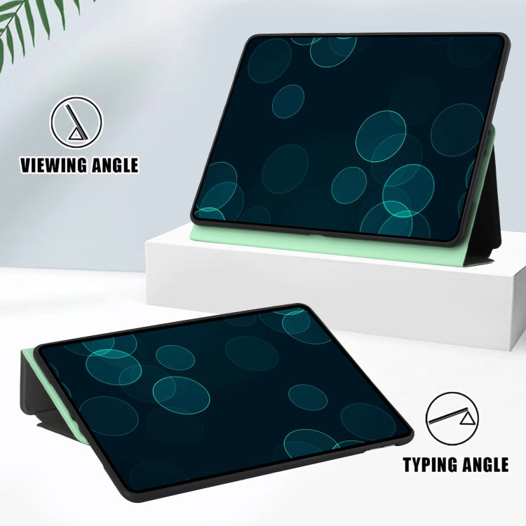 For Samsung Galaxy Tab A7 10.4 T500 Dual-Folding Horizontal Flip Tablet Leather Case with Holder & Sleep / Wake-up Function