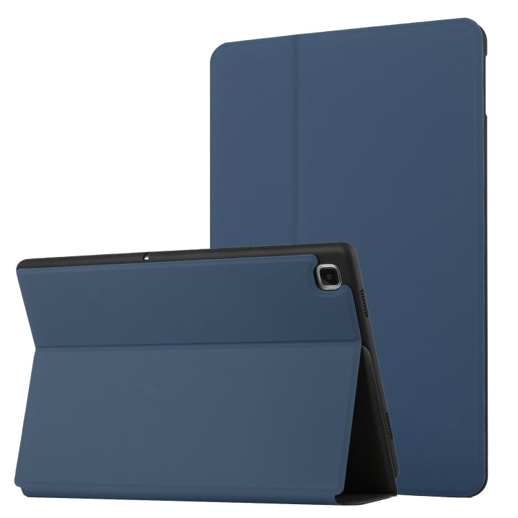 For Samsung Galaxy Tab A7 10.4 T500 Dual-Folding Horizontal Flip Tablet Leather Case with Holder & Sleep / Wake-up Function