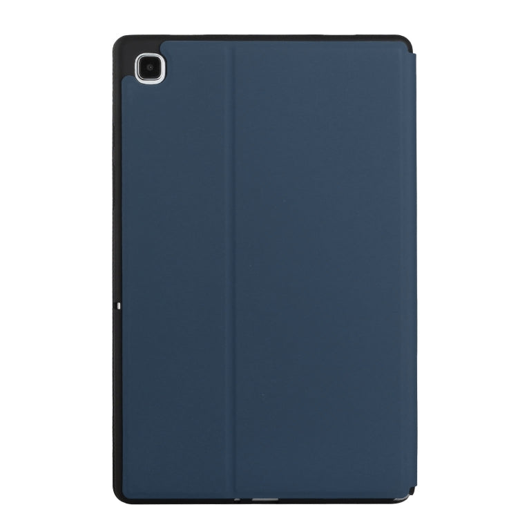 For Samsung Galaxy Tab A7 10.4 T500 Dual-Folding Horizontal Flip Tablet Leather Case with Holder & Sleep / Wake-up Function