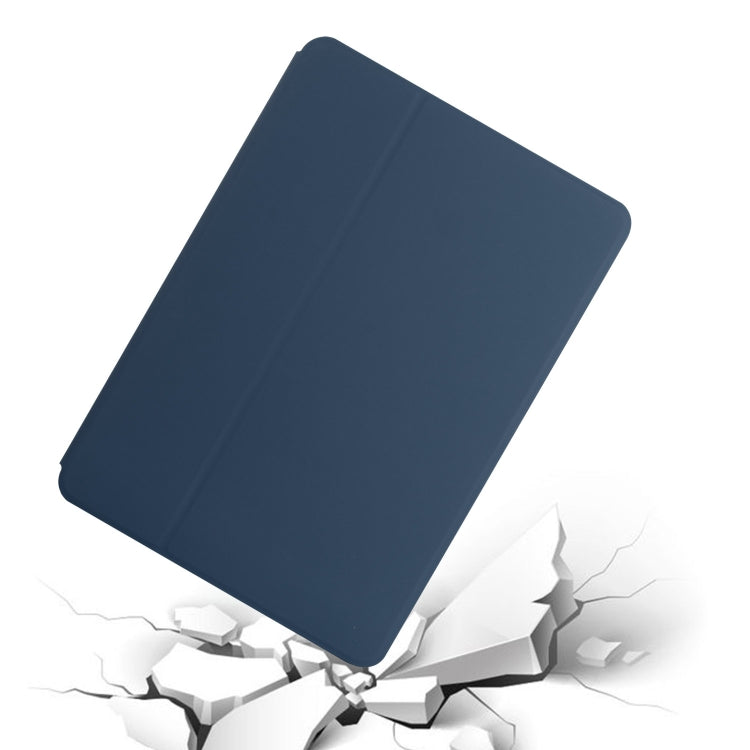 For Samsung Galaxy Tab A7 10.4 T500 Dual-Folding Horizontal Flip Tablet Leather Case with Holder & Sleep / Wake-up Function