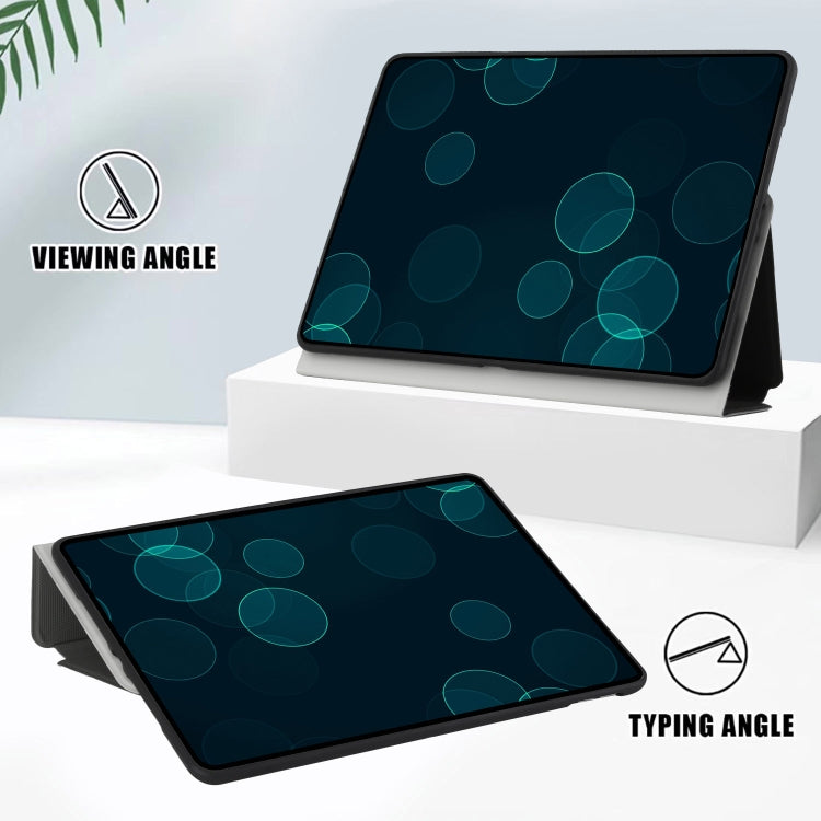 For Samsung Galaxy Tab A7 10.4 T500 Dual-Folding Horizontal Flip Tablet Leather Case with Holder & Sleep / Wake-up Function