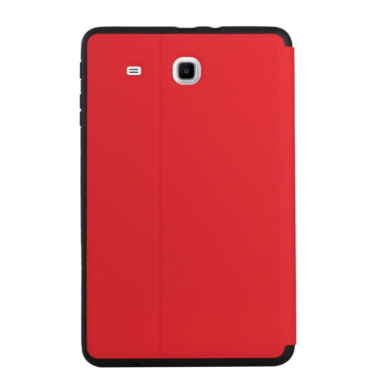 For Samsung Galaxy Tab E 9.6 T560/T561/T565/T567V Dual-Folding Horizontal Flip Tablet Leather Case with Holder