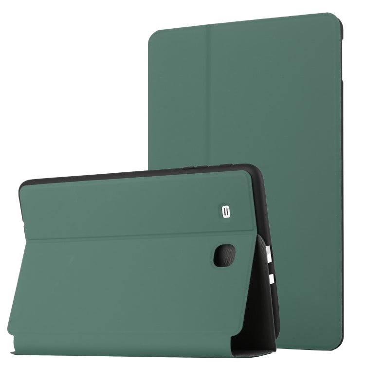 For Samsung Galaxy Tab E 9.6 T560/T561/T565/T567V Dual-Folding Horizontal Flip Tablet Leather Case with Holder