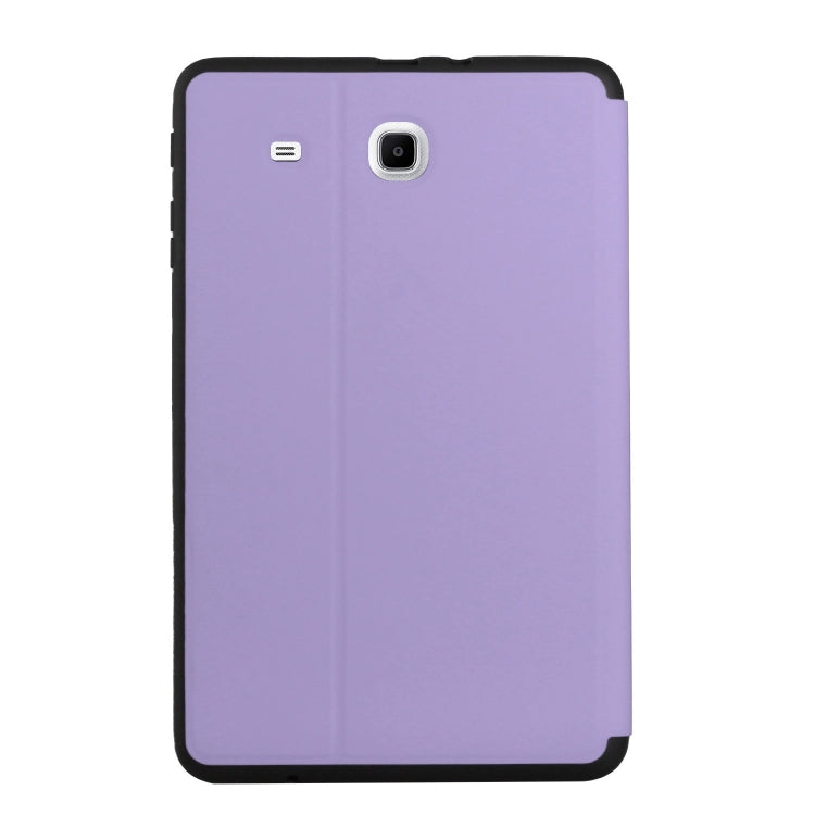 For Samsung Galaxy Tab E 9.6 T560/T561/T565/T567V Dual-Folding Horizontal Flip Tablet Leather Case with Holder