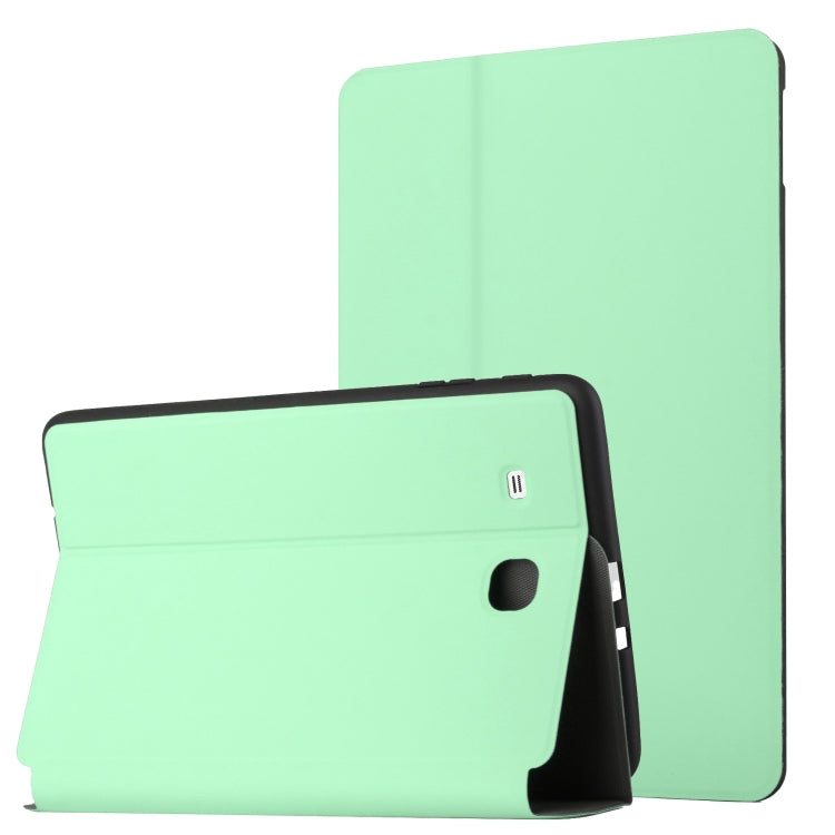 For Samsung Galaxy Tab E 9.6 T560/T561/T565/T567V Dual-Folding Horizontal Flip Tablet Leather Case with Holder