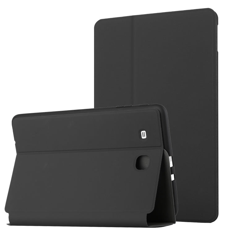 For Samsung Galaxy Tab E 9.6 T560/T561/T565/T567V Dual-Folding Horizontal Flip Tablet Leather Case with Holder