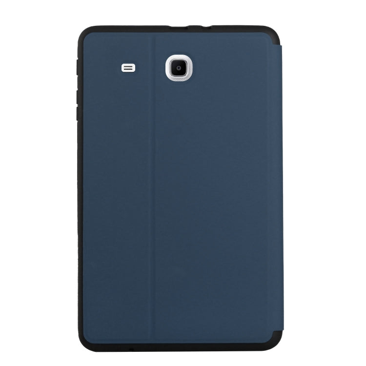 For Samsung Galaxy Tab E 9.6 T560/T561/T565/T567V Dual-Folding Horizontal Flip Tablet Leather Case with Holder