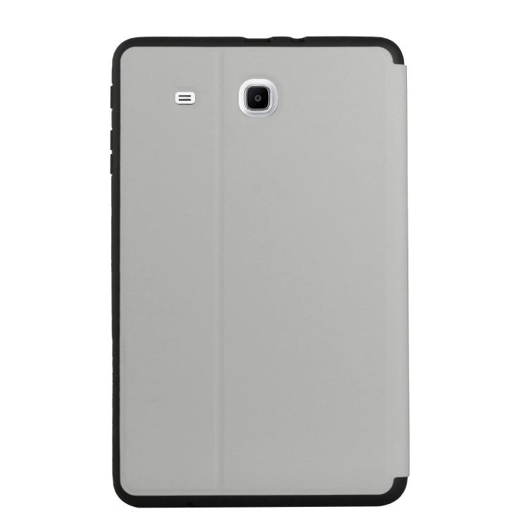 For Samsung Galaxy Tab E 9.6 T560/T561/T565/T567V Dual-Folding Horizontal Flip Tablet Leather Case with Holder