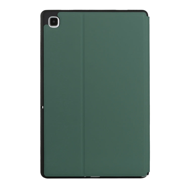 For Samsung Galaxy Tab S6 Lite 10.4 P610/P615 Dual-Folding Horizontal Flip Tablet Leather Case with Holder & Sleep / Wake-up Function