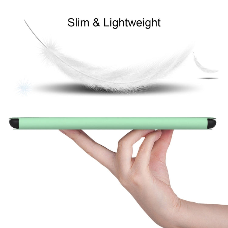 For Samsung Galaxy Tab S6 Lite 10.4 P610/P615 Dual-Folding Horizontal Flip Tablet Leather Case with Holder & Sleep / Wake-up Function
